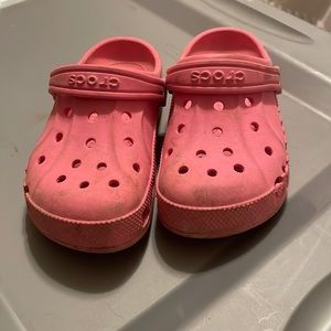 Girls Pink Crocs Size 13